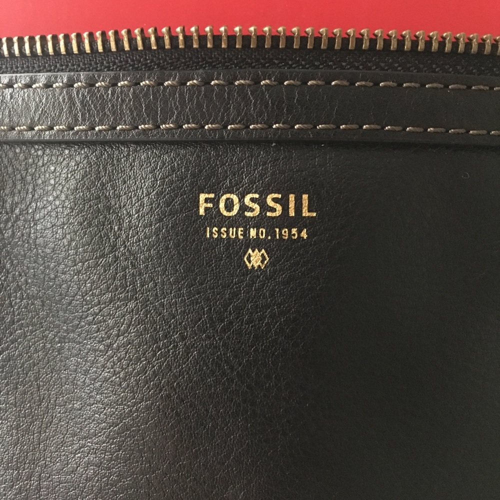 Fossil Sydney shopper tote black leather
